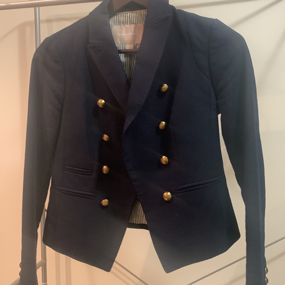 Navy nautical style blazer